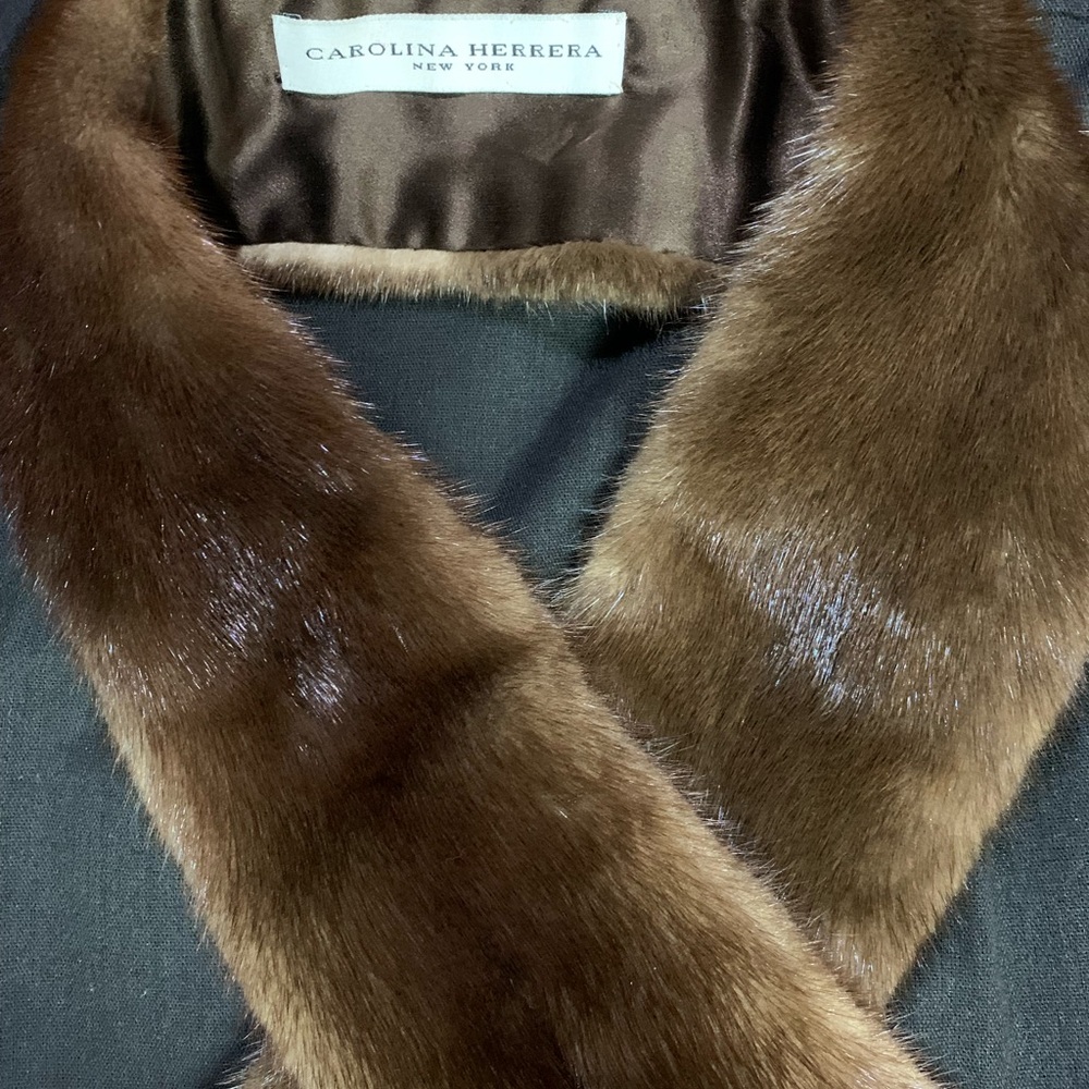 Carolina Herrera mink scarf